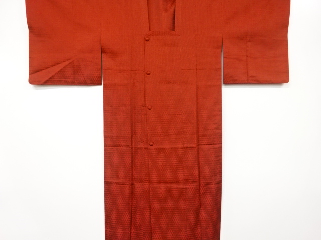 リサイクル　縞に幾何学模様織出し雨コート